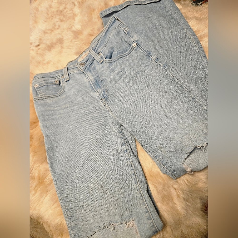 Women's Light Blue Flare Jeans - Picture 10 of 10
